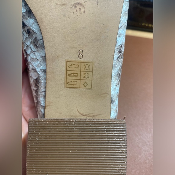 Madewell The  Alicia mule in snake embossed leather size 8 - Picture 10 of 11